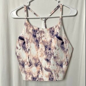 Old Navy Active Women's Marble Print Powersoft Crop Bra Tank Size XL